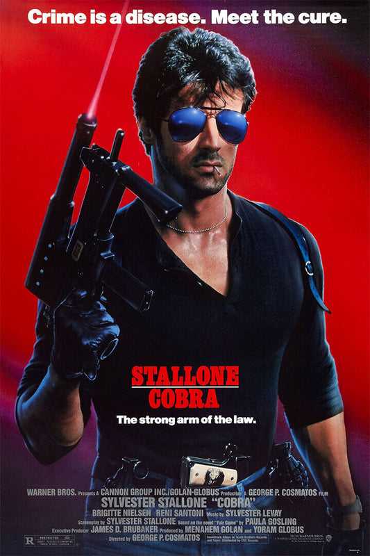Cobra 1986 Action Thriller Crime Movie Poster Wall Art Print Home Wall Decor - xonomax