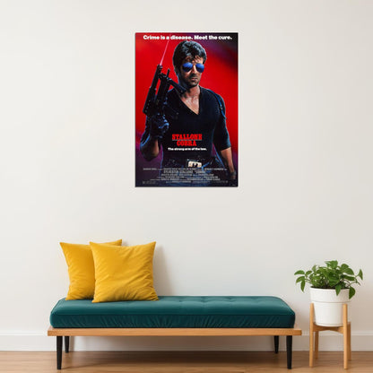 Cobra 1986 Action Thriller Crime Movie Poster Wall Art Print Home Wall Decor - xonomax