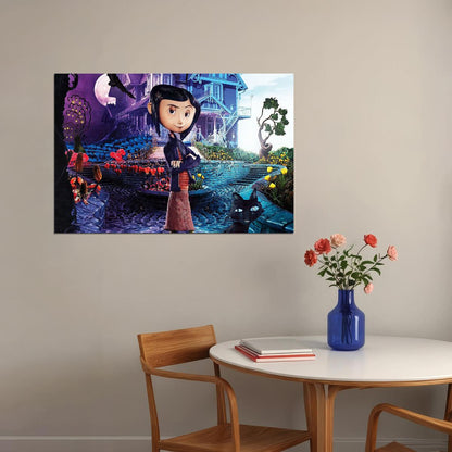 Coraline Cartoon Movie Animation Cute Gift Poster Wall Art Print Home Wall Decor - xonomax
