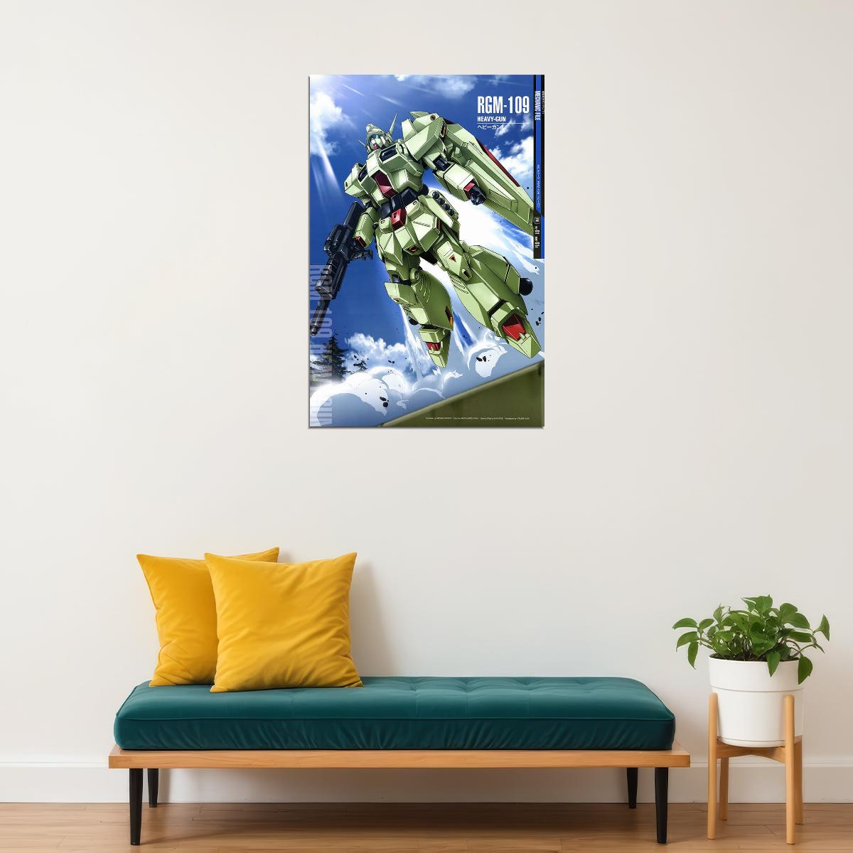 Heavy-gun Rgm-109 Gundam Mechanical Japanese Anime Poster Wall Art Print Home Wall Decor - xonomax