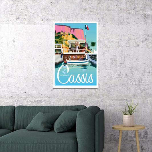 Cassis France Landscape Travel Vintage Style Poster Wall Art Print Home Wall Decor - xonomax