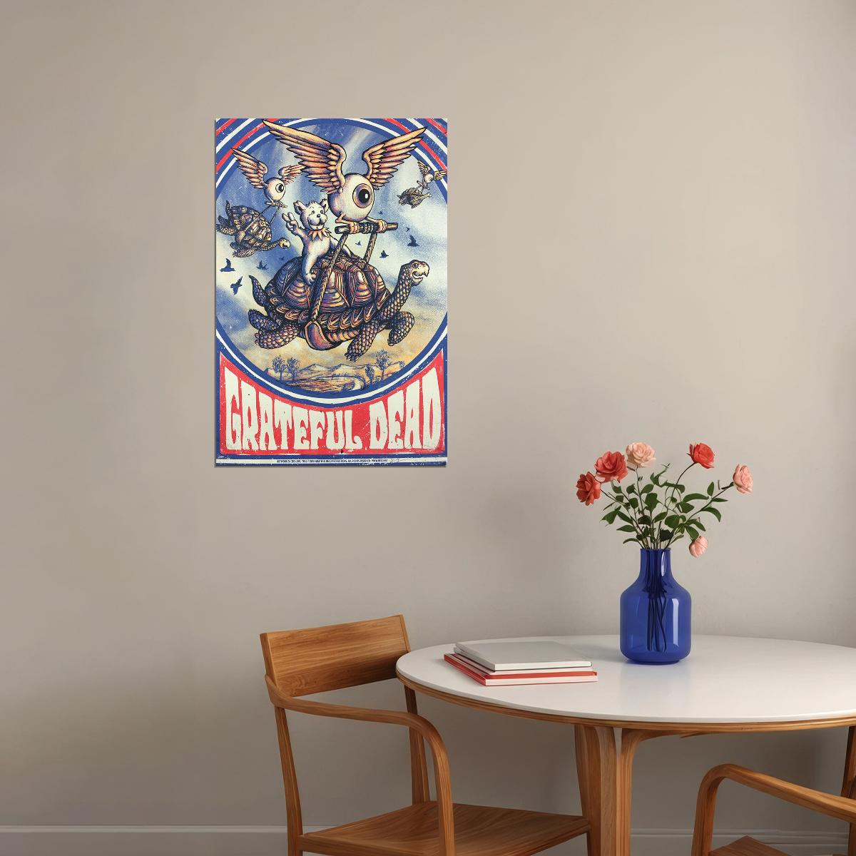 Grateful Dead Turtles And Bears Music Poster Wall Art Print Home Wall Decor - xonomax