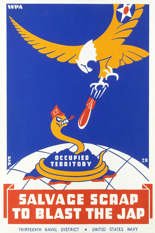 Salvage Scrap World War 2 Era Ww2 Vintage Poster Wall Art Print Home Wall Decor