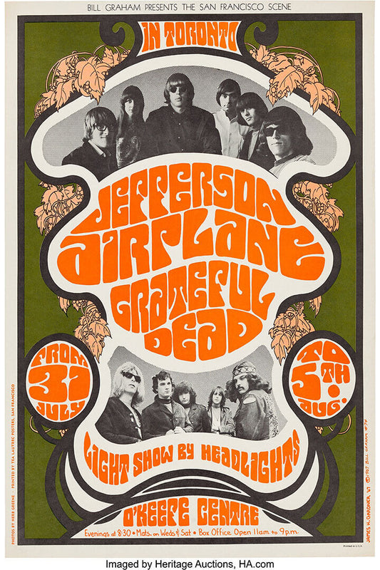 Grateful Dead Jefferson Airplane Music Concert Rock Poster Wall Art Print Home Wall Decor - xonomax