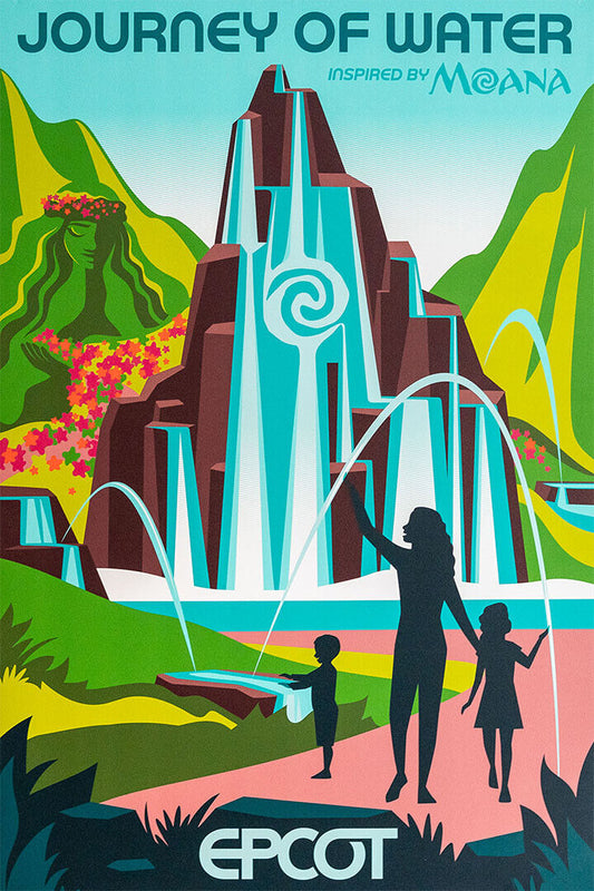 Journey Of Water Epcot Center Attraction Vintage Poster Wall Art Print Home Wall Decor