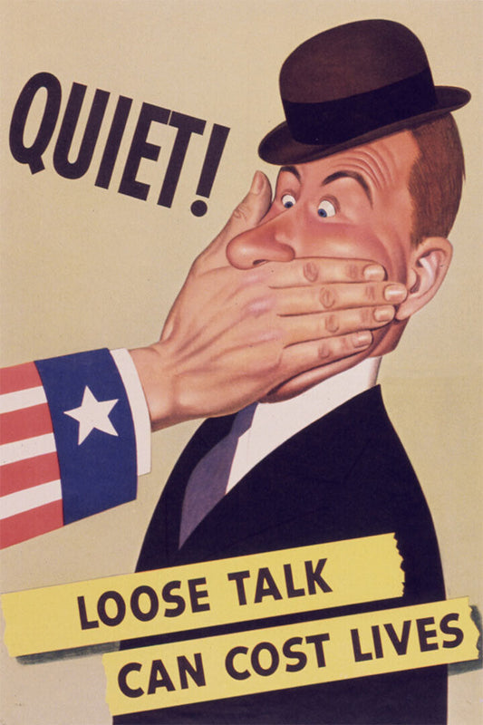 Quiet! Loose Talk Can Cost Lives World War 2 Ww2 Vintage Poster Wall Art Print Home Wall Decor - xonomax