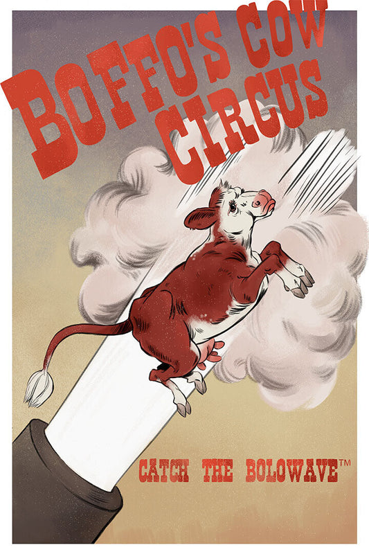 Circus Clown Carnivals Boffo's Cow Circus Vintage Poster Wall Art Print Home Wall Decor - xonomax
