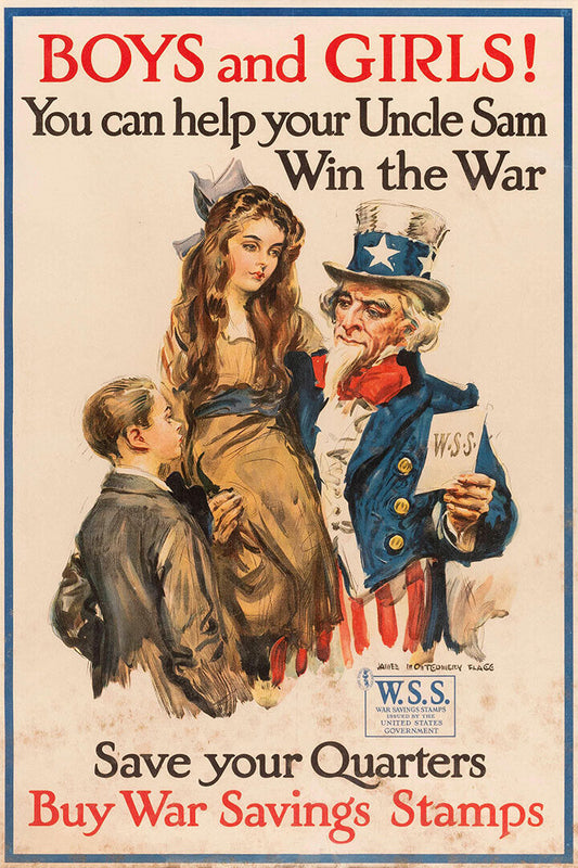 War Savings Stamps Ww2 Vintage World War 2 Poster Wall Art Print Home Wall Decor - xonomax
