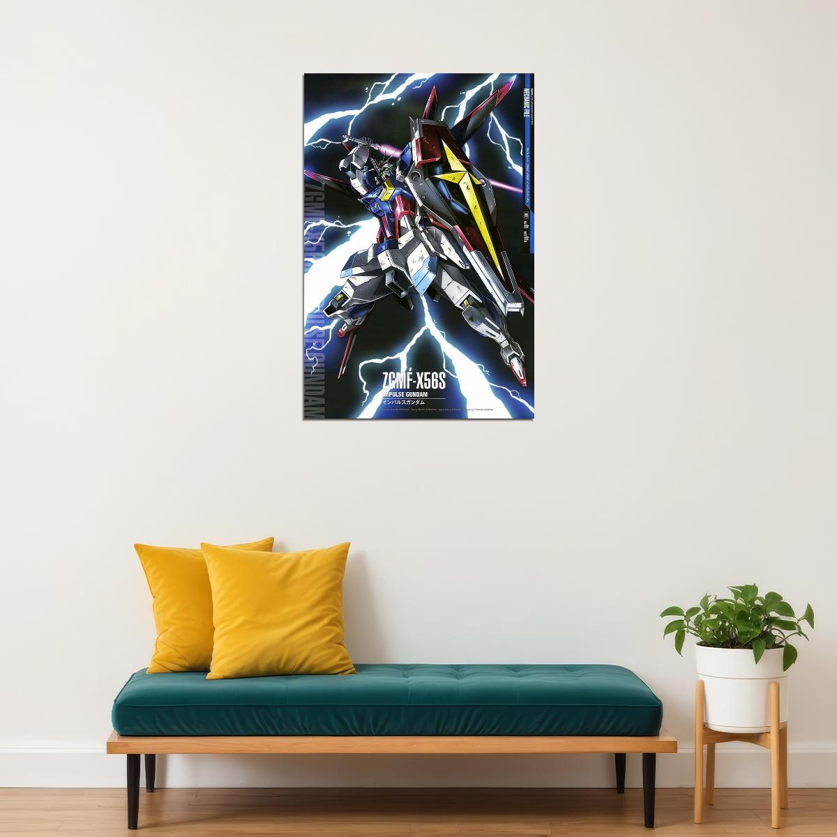 Impulse Gundam 7gmf X56s Gundam Mechanical Japanese Anime Poster Wall Art Print Home Wall Decor - xonomax