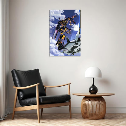 Unicorn Gundam Japanese Anime Gundam Mechanical Poster Wall Art Print Home Wall Decor - xonomax