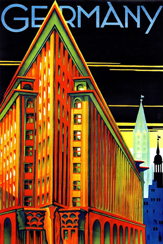 Germany Tourist Bureau Travel Retro Vintage Style Poster Wall Art Print Home Wall Decor - xonomax