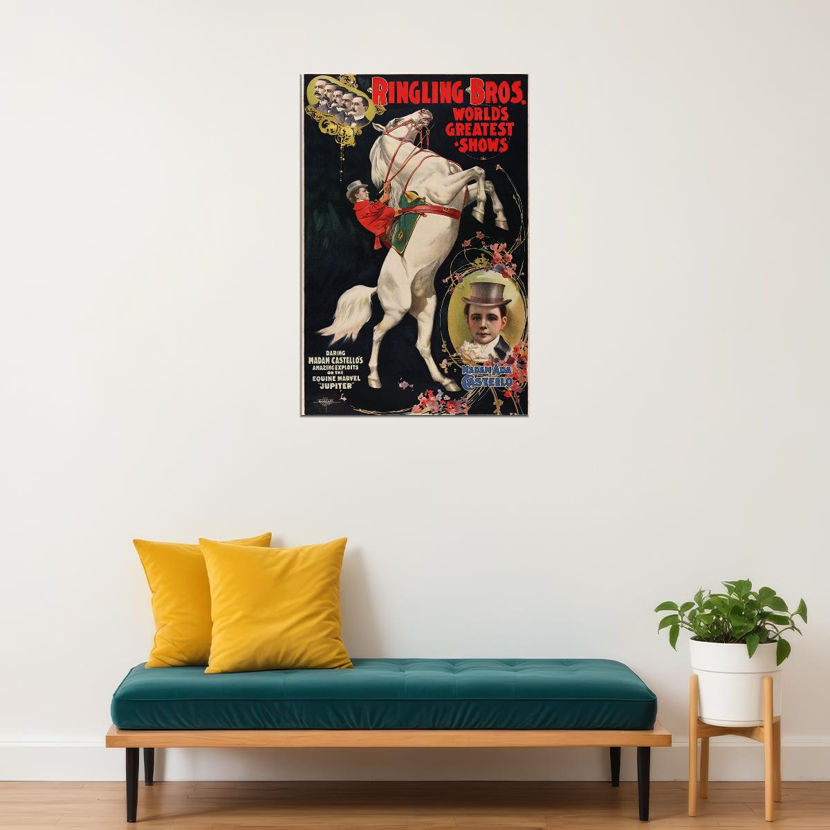 Circus Clown Carnivals Ringling Bros Barnum And Bailey Poster Wall Art Print Home Wall Decor - xonomax