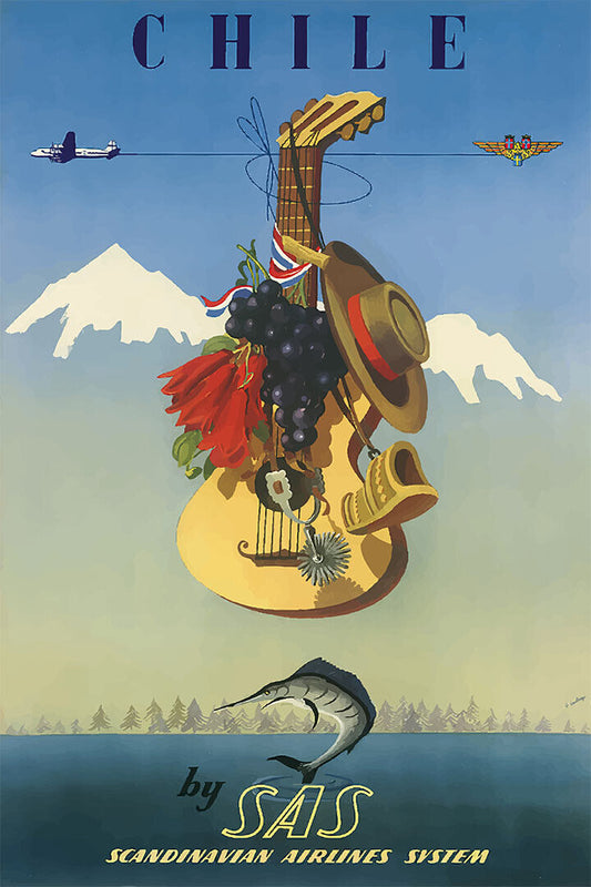 Chile South America Travel Retro Vintage Style Poster Wall Art Print Home Wall Decor - xonomax