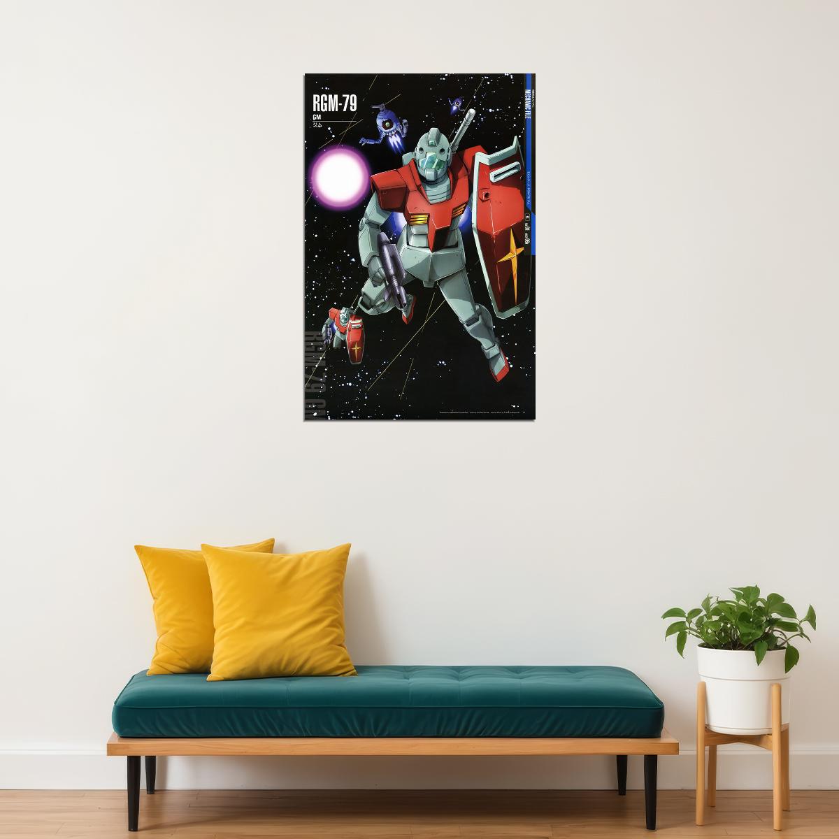 Gm-rgm-79 Gundam Mechanical Japanese Anime Poster Wall Art Print Home Wall Decor - xonomax
