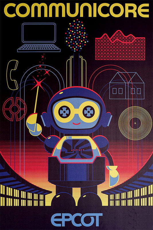 Epcot Center Attraction Communicore Vintage Poster Wall Art Print Home Wall Decor - xonomax