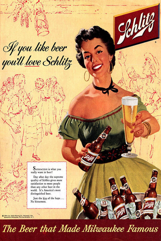 Schlitz Beer Vintage Advertising Beer And Wine Poster Wall Art Print Home Wall Decor