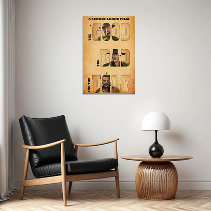 The Good The Bad And The Ugly Movie Western Adventure Poster Wall Art Print Home Wall Decor - xonomax