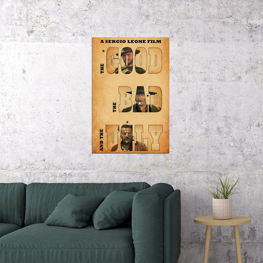 The Good The Bad And The Ugly Movie Western Adventure Poster Wall Art Print Home Wall Decor - xonomax