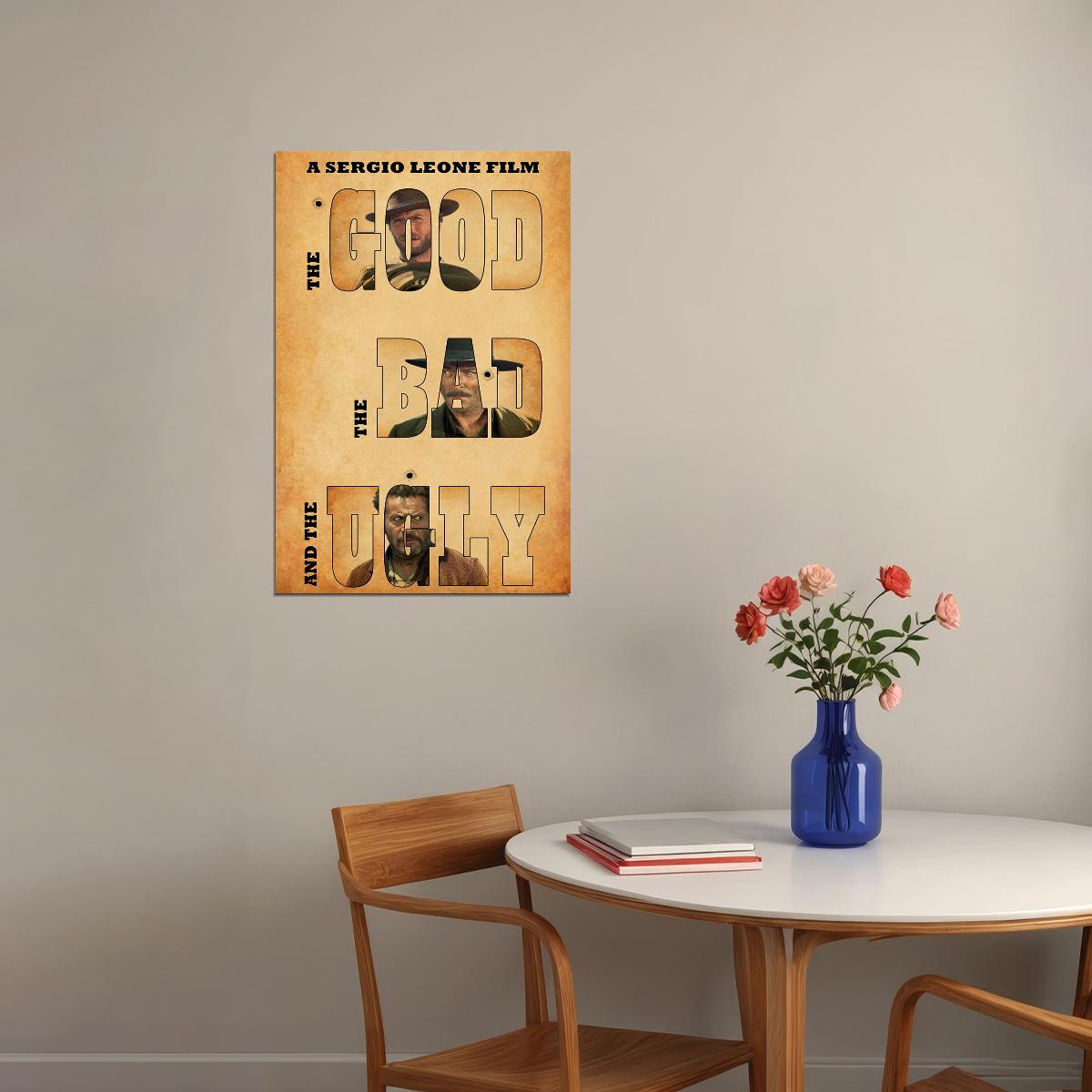 The Good The Bad And The Ugly Movie Western Adventure Poster Wall Art Print Home Wall Decor - xonomax
