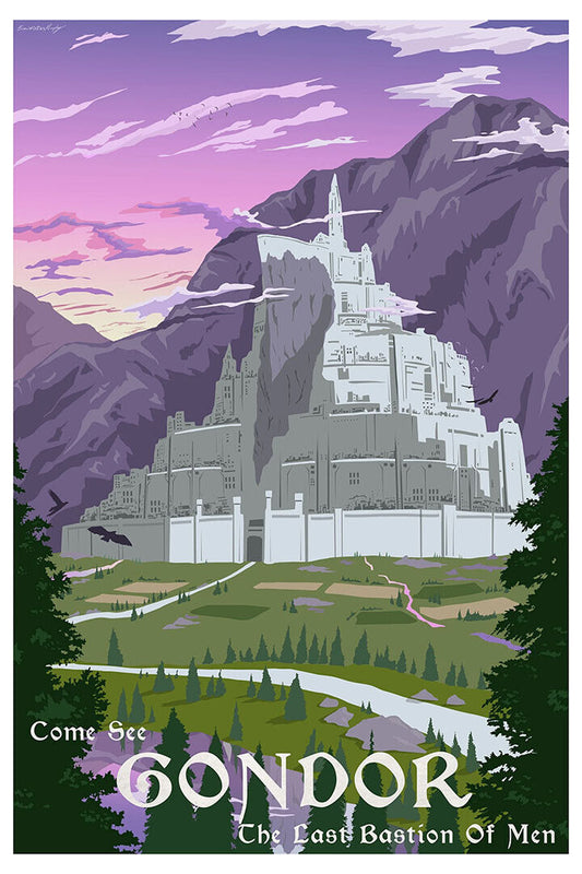 Come See Gondor Lord Of The Rings The Hobbit Travel Poster Wall Art Print Home Wall Decor - xonomax