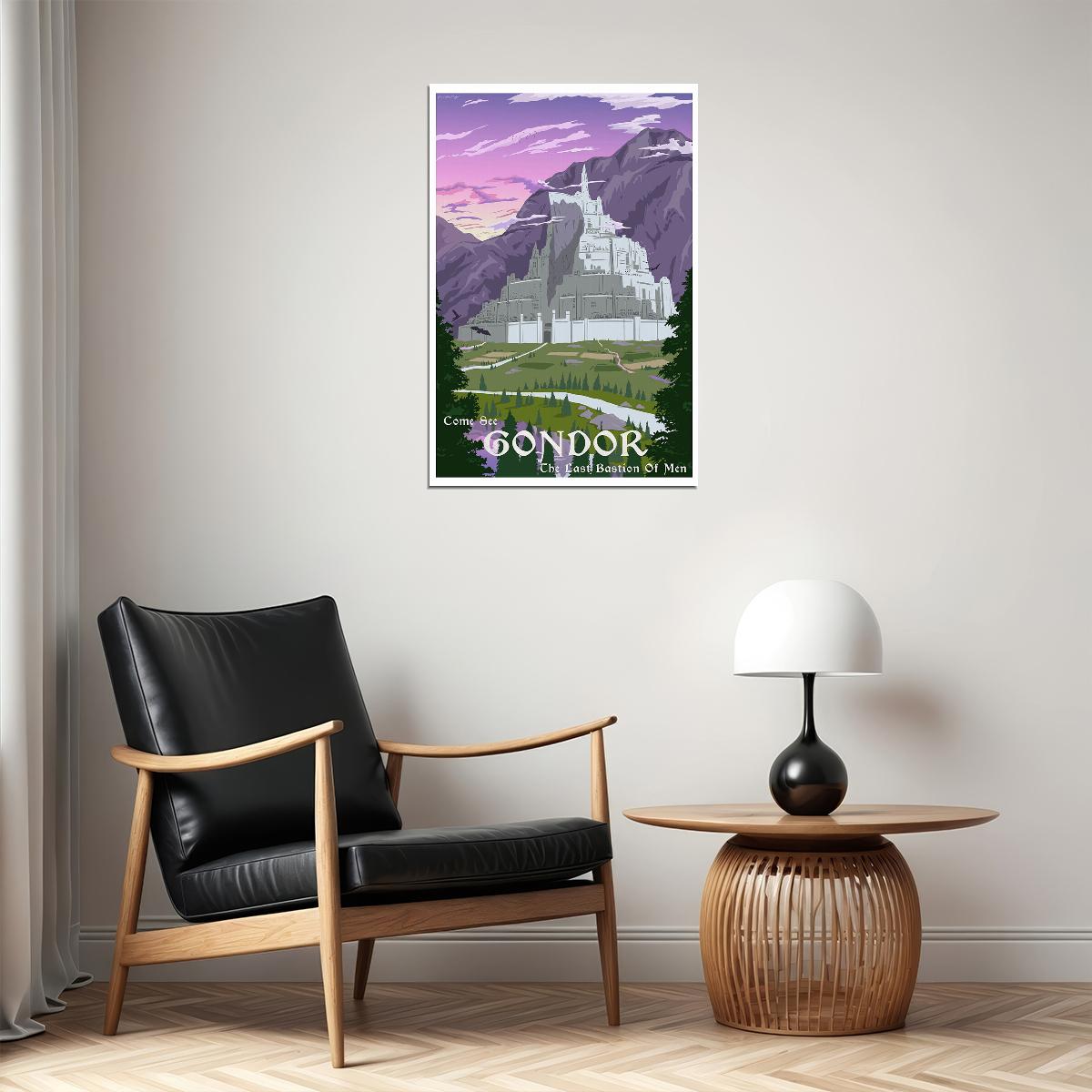 Come See Gondor Lord Of The Rings The Hobbit Travel Poster Wall Art Print Home Wall Decor - xonomax