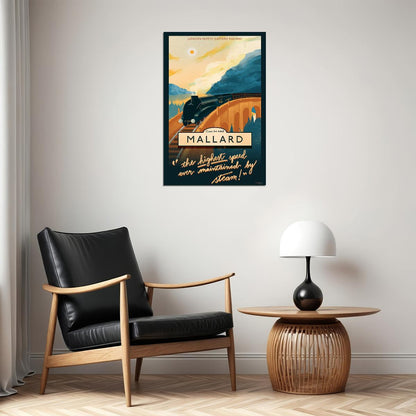 Mallard London Eastern Railway Travel Poster Wall Art Print Home Wall Decor - xonomax