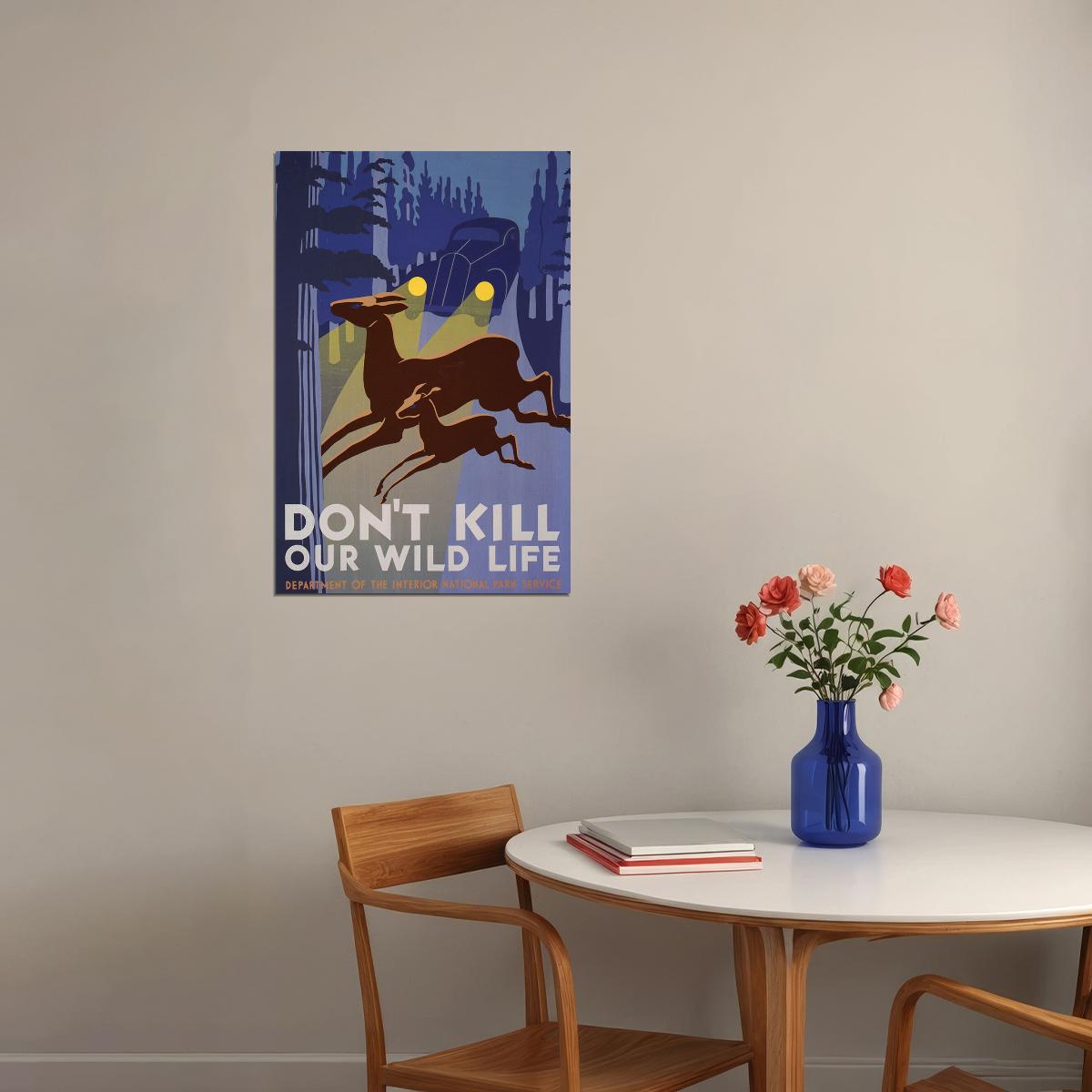 Don't Kill Our Wild Life National Park Awareness Poster Wall Art Print Home Wall Decor - xonomax