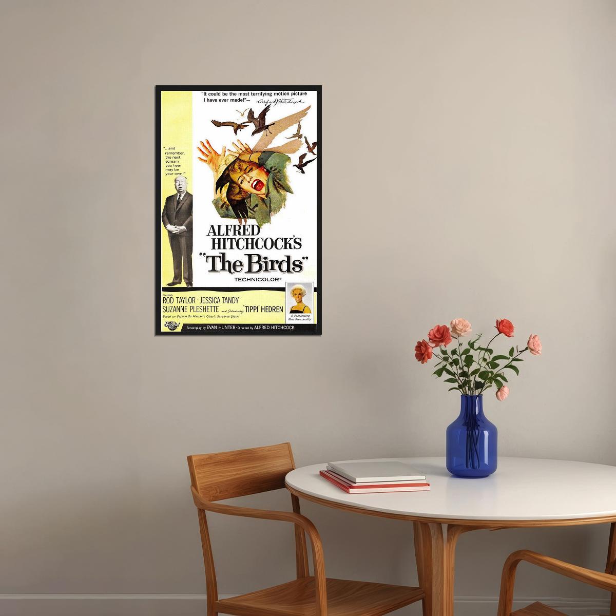 The Birds Classic Horror Movie Drama Mystery Poster Wall Art Print Home Wall Decor - xonomax