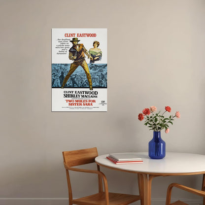 Two Mules For Sister Sara Movie Action Drama Romance Poster Wall Art Print Home Wall Decor - xonomax