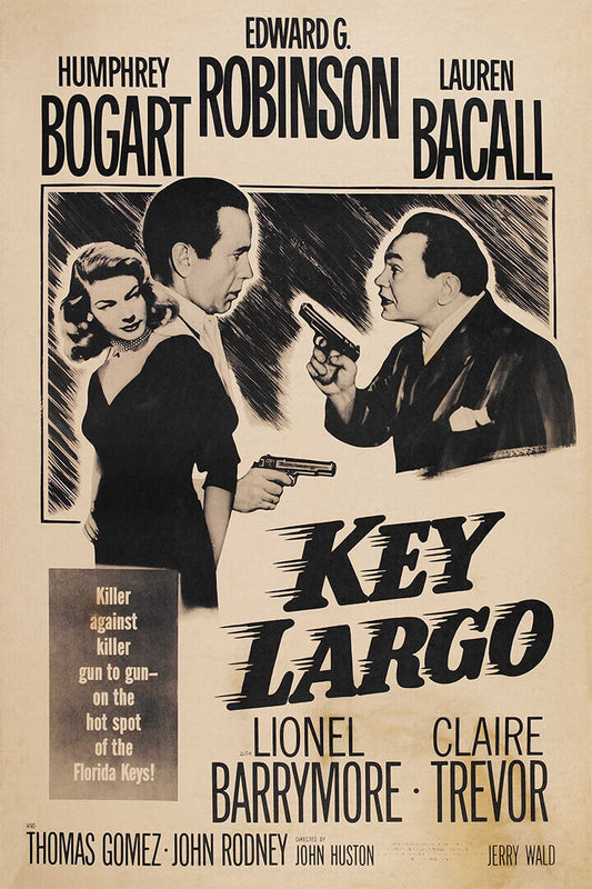 Key Largo Vintage Movie Film Noir Crime Drama Poster Wall Art Print Home Wall Decor - xonomax