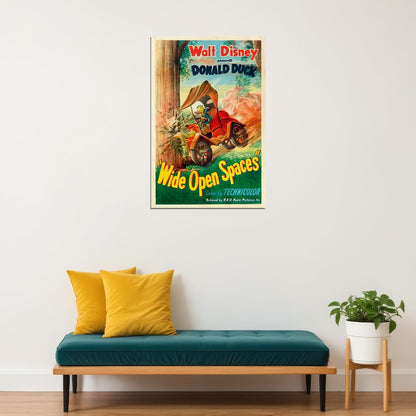 Wide Open Spaces Donald Duck 1947 Animation Comedy Family Poster Wall Art Print Home Wall Decor - xonomax
