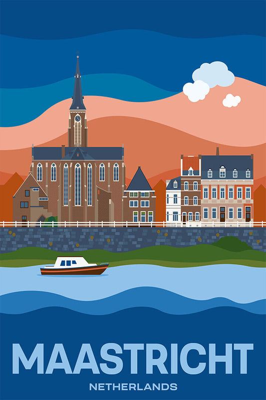 Maastricht Netherlands Travel Retro Vintage Poster Wall Art Print Home Wall Decor - xonomax