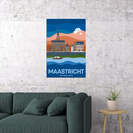 Maastricht Netherlands Travel Retro Vintage Poster Wall Art Print Home Wall Decor - xonomax