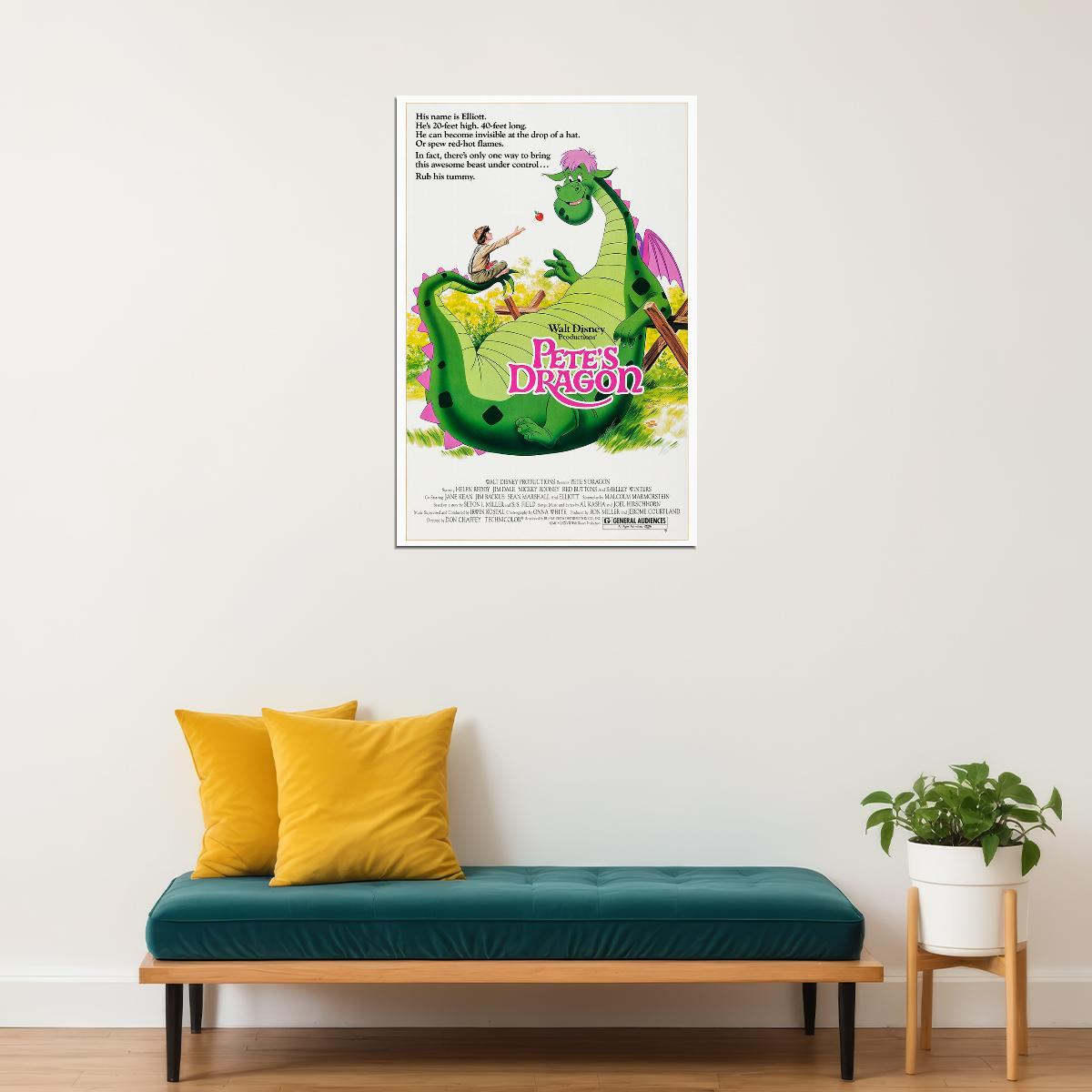 Pete's Dragon Movie 1977 Comedy Action Adventure Poster Wall Art Print Home Wall Decor - xonomax
