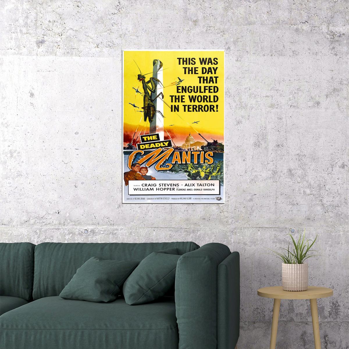 The Deadly Mantis Movie Family Horror Biography Poster Wall Art Print Home Wall Decor - xonomax