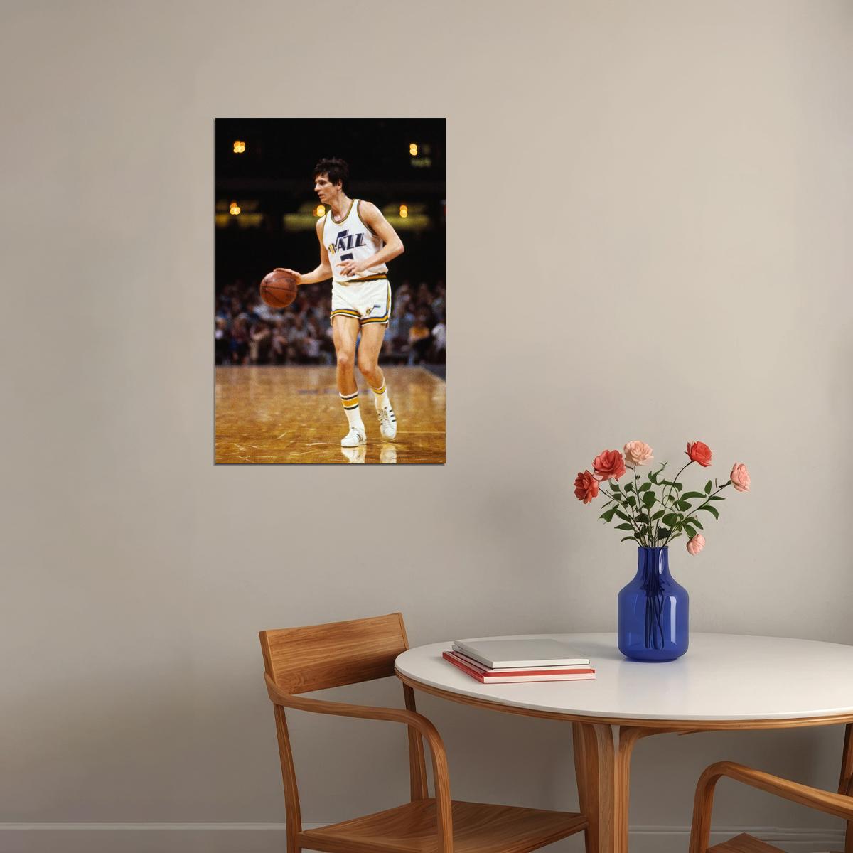 Pete Maravich Utah Basketball Player Sports Poster Wall Art Print Home Wall Decor - xonomax