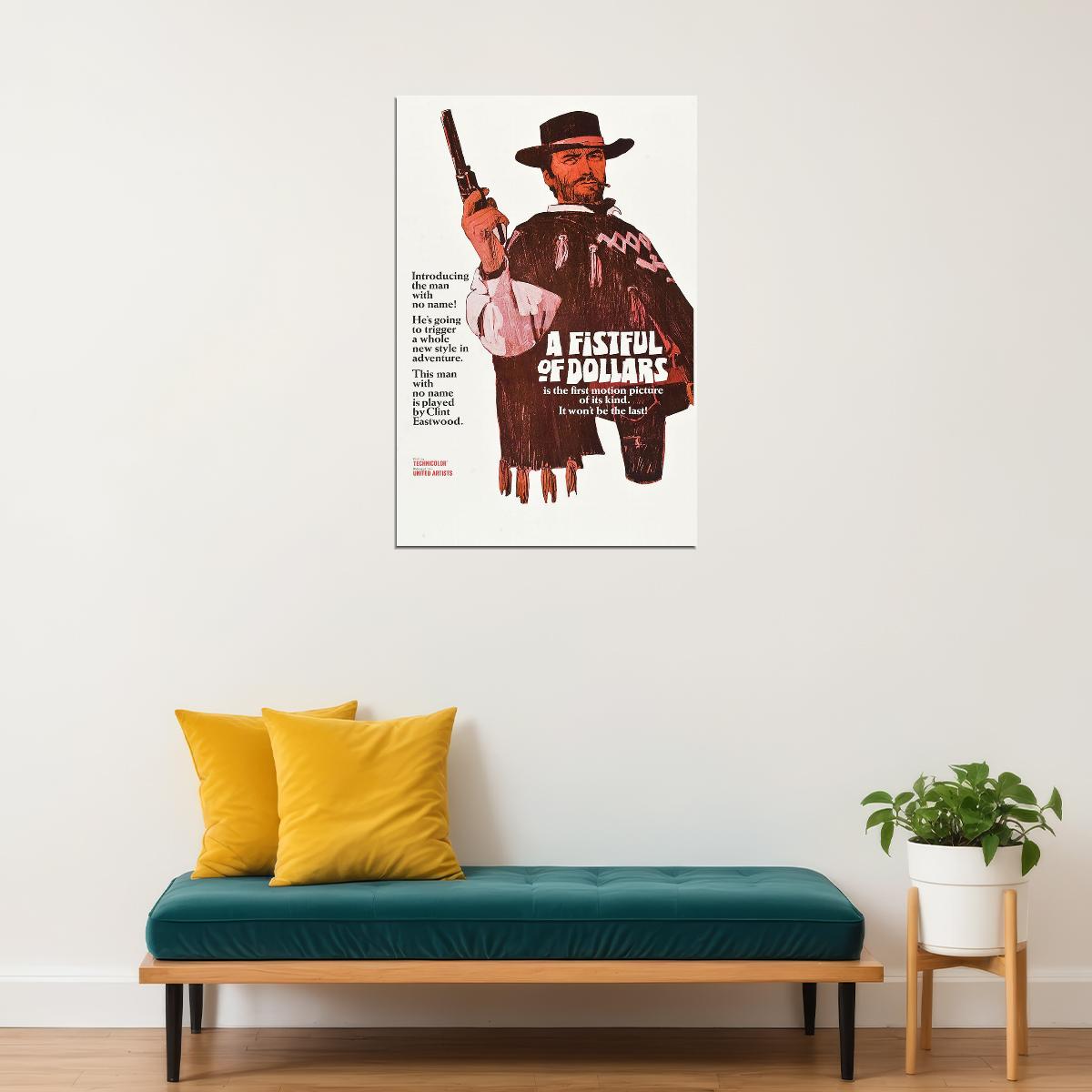Fistful Of Dollars Movie Action Drama Western Poster Wall Art Print Home Wall Decor - xonomax