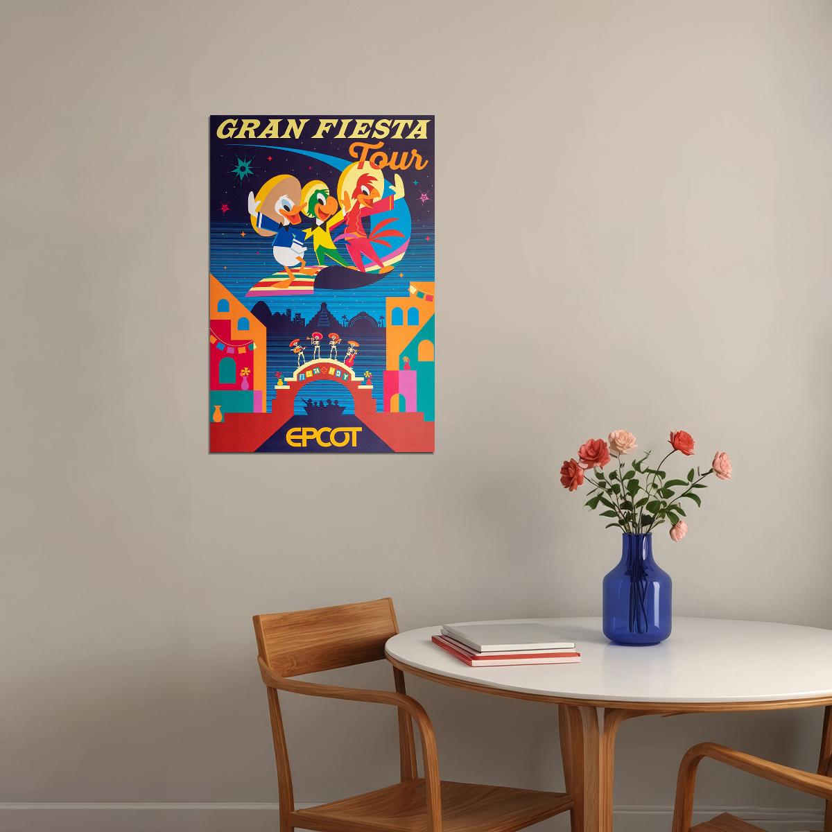 Epcot Center Attraction Gran Fiesta Tour Poster Wall Art Print Home Wall Decor - xonomax