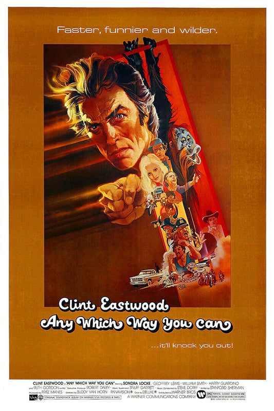 Any Which Way You Can Movie Action Comedy Adventure Poster Wall Art Print Home Wall Decor - xonomax