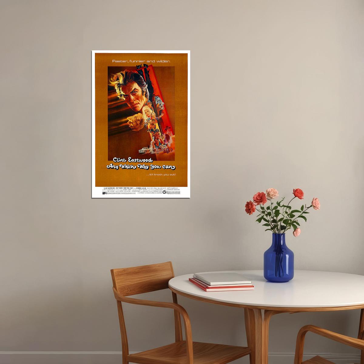 Any Which Way You Can Movie Action Comedy Adventure Poster Wall Art Print Home Wall Decor - xonomax