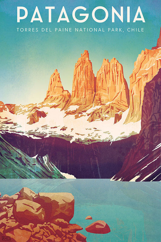 Travel Patagonia Chile Travel Retro Vintage Poster Wall Art Print Home Wall Decor