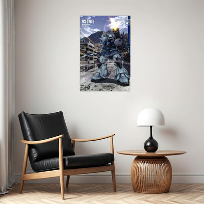 Gouf Custom Ms-07b-3 Gundam Mechanical Japanese Anime Poster Wall Art Print Home Wall Decor - xonomax