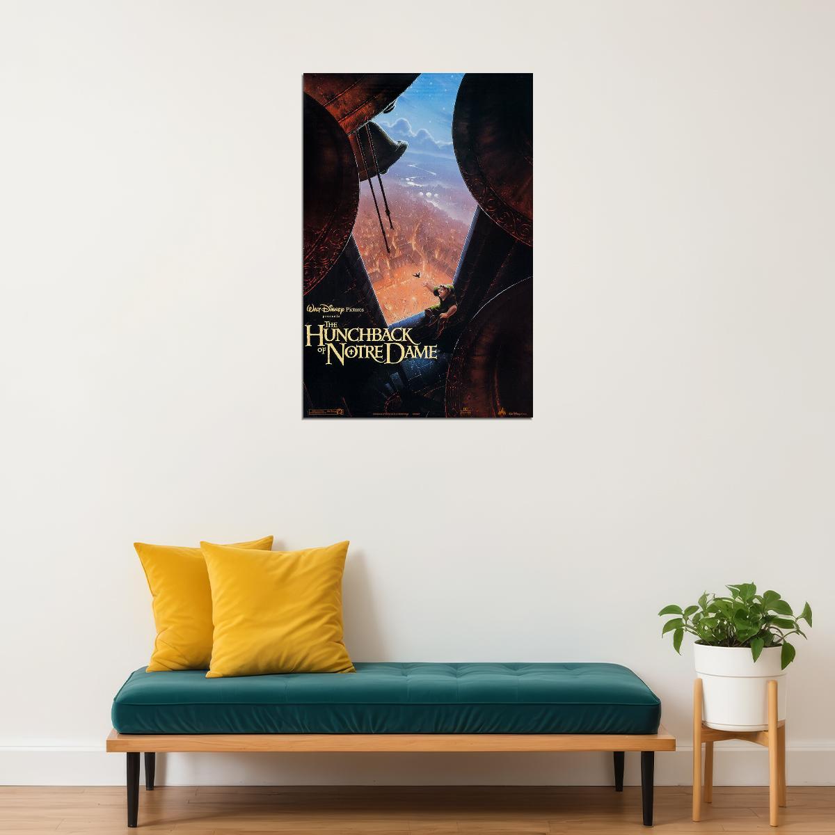 The Hunchback Of Notre Dame Animation Movie Drama Poster Wall Art Print Home Wall Decor - xonomax