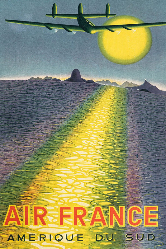 Air France South America Vintage Airline Travel Poster Wall Art Print Home Wall Decor - xonomax