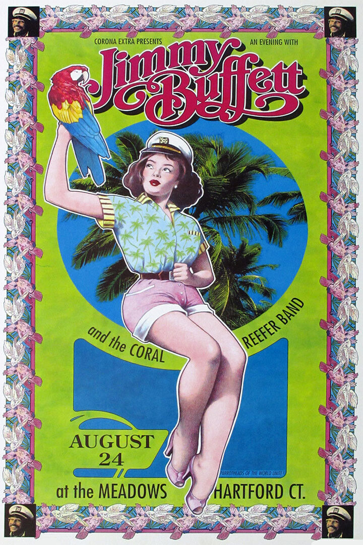 Jimmy Buffett And The Coral Reefers The Meadows 1996 Poster Wall Art Print Home Wall Decor