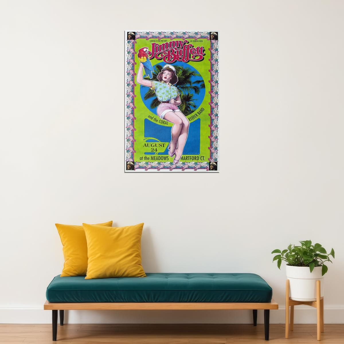 Jimmy Buffett And The Coral Reefers The Meadows 1996 Poster Wall Art Print Home Wall Decor
