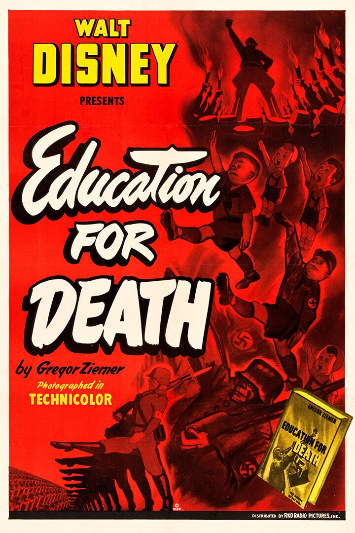Education For Death 1943 Ww2 Animation Movie Short Comedy Poster Wall Art Print Home Wall Decor - xonomax