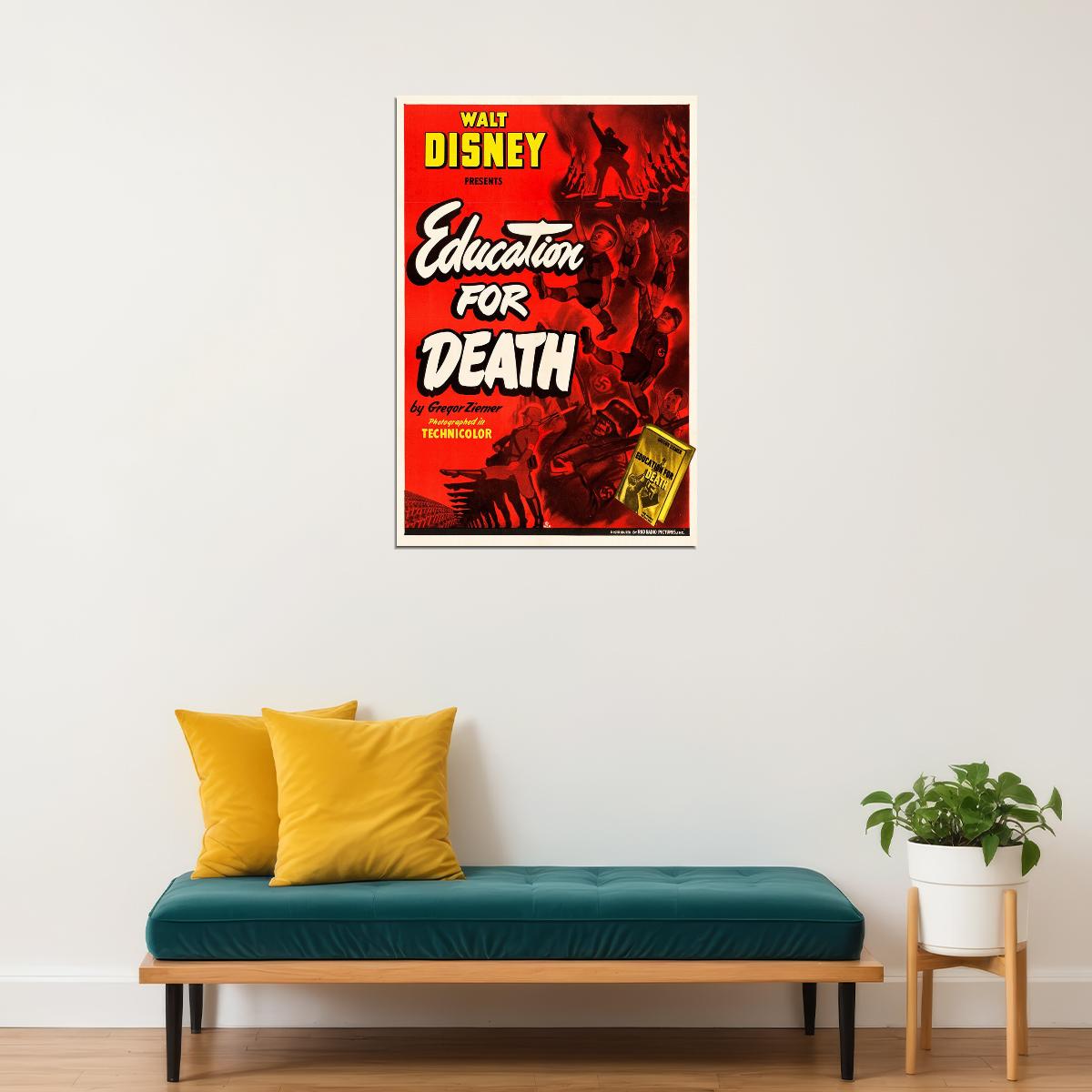 Education For Death 1943 Ww2 Animation Movie Short Comedy Poster Wall Art Print Home Wall Decor - xonomax