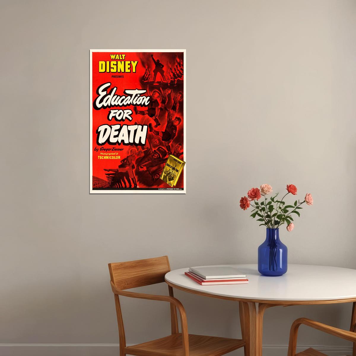 Education For Death 1943 Ww2 Animation Movie Short Comedy Poster Wall Art Print Home Wall Decor - xonomax