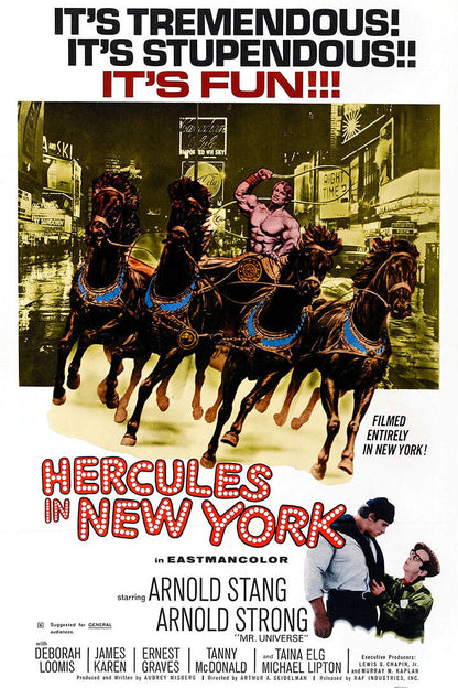 Hercules In New York Movie Comedy Action Fantasy Poster Wall Art Print Home Wall Decor - xonomax